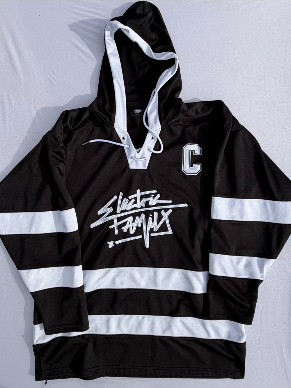 Electric Family Kazoku Capt’s Hockey Jersey Embroidered Japanese Kanji Lace RARE